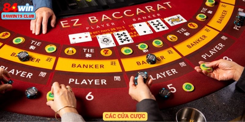 Các cửa cược trong baccarat