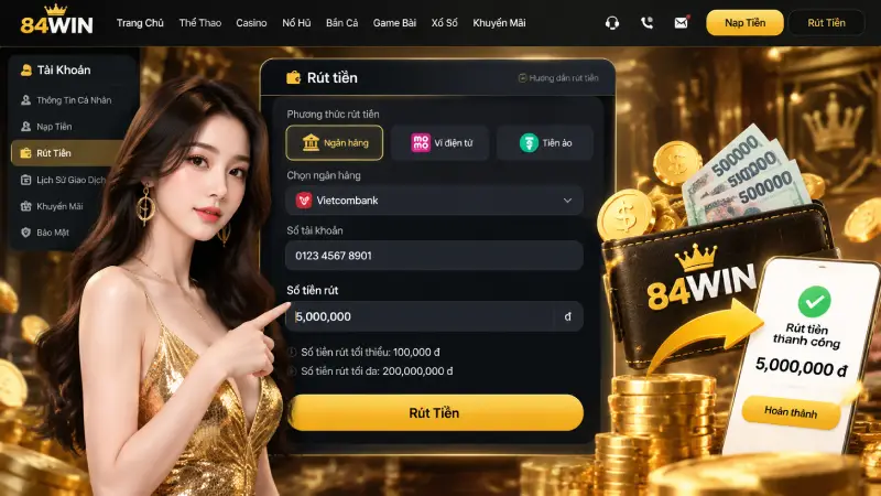 trang chủ rút tiền 84win